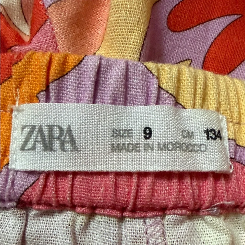 Zara Kids Pink Orange Cream Swirl Flare Jeans